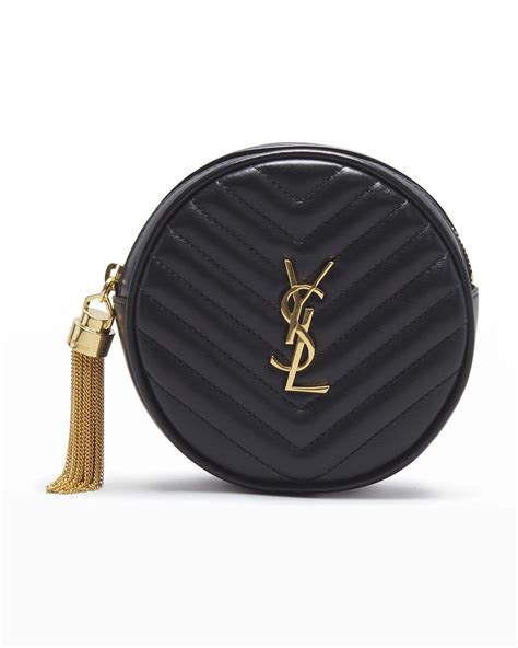 baby ysl quilted round belt bag|SAINT LAURENT Calfskin Matelasse Chevron Quilted Baby .